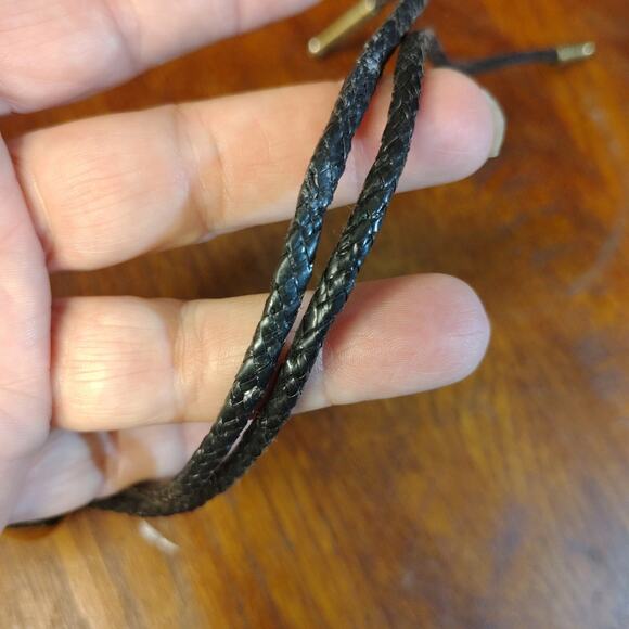 Vintage Napoleon Coin Bolo Tie Bola Tie Shoestring Necklace Gold Tone & Silver - Picture 6 of 12